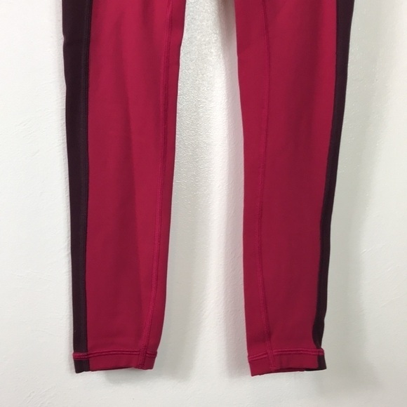 Athleta All in Structure Tights Leggings 7/8 Women XXS  Burgundy Pink Inseam 25” - Picture 9 of 16